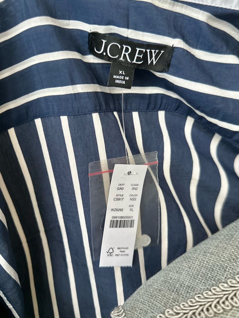 J.Crew Tuxedo-Bib Button-up Shirt in Stripe - Picture 6 of 10